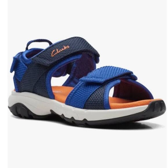 Clarks Expo Sea Navy Combination Toddlers Sandal, NWT, size 11.5 M - Picture 1 of 9